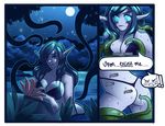  breast_grab breasts clothed clothing comic elf english_text female imminent_rape night_elf plants skimpy swimming swimsuit tentacles text thong video_games warcraft wet world_of_warcraft zomgsami 