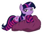  absurd_res alpha_channel bedroom_eyes cutie_mark equine female feral friendship_is_magic hi_res horn jungleanimal junglepony looking_at_viewer mammal my_little_pony pillow plain_background purple_eyes socks solo transparent_background twilight_sparkle_(mlp) unicorn 