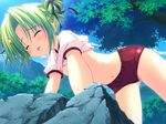  censored game_cg green_hair hoshizora_e_kakaru_hashi open_shirt toudou_koyori 