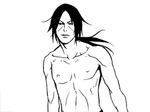  abs animated animated_gif black_hair gazo_waraeru greyscale hoshigaki_kisame kiss long_hair lowres male_focus monochrome multiple_boys naruto naruto_(series) shirtless uchiha_itachi yaoi 