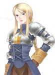  agrias_oaks armor artist_request blonde_hair blue_eyes braid final_fantasy final_fantasy_tactics lips long_hair sidelocks single_braid solo 