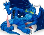  abs anus balls biceps big_penis blue blue_body blue_dragon blue_eyes blue_penis blue_skin body_markings claws dildo dragon erection fangs feral hindpaw horn legs_up lying male markings masturbation muscles nude on_back paws pecs penis pose scales scalie sex_toy sheath solo spread_legs spreading stripes tabra toe_claws toned toy toys unknown_artist vein webbed_feet western_dragon white_horns wings 