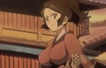  animated animated_gif bouncing_breasts breasts brown_hair fuu running samurai_champloo 