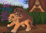  canon_couple cub disney english_text feline female feral feral_on_feral kiara kovu lion lioness male mammal penetration penis pussy sex straight text the_lion_king unknown_artist vaginal vaginal_penetration young 