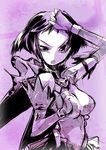  copyright_request elbow_gloves fantasy gloves hyocorou monochrome purple sketch solo 