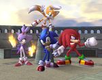  3d blaze_the_cat cap knuckles_the_echidna lowres miles_prower screencap sega sonic sonic_the_hedgehog super_smash_bros. tail tails 