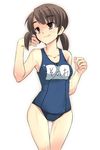  mori_sonou name_tag one-piece_swimsuit school_swimsuit solo suzumiya_haruhi_no_yuuutsu swimsuit yuuji 