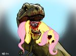  fluttershy friendship_is_magic my_little_pony t-rex tagme 