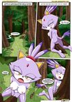  bbmbbf blaze_the_cat breasts butt comic dialog female fingering masturbation mobius_unleashed nude outside palcomix pussy rouge_the_bat sega solo sonic_(series) sonic_team text 