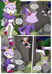  bat bbmbbf blaze_the_cat castle cat clothing comic dialog feline female mammal mobius_unleashed outside palcomix rouge_the_bat sega sonic_(series) sonic_team text 