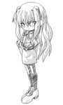  greyscale lyrical_nanoha mahou_shoujo_lyrical_nanoha_strikers monochrome numbers_(nanoha) pantyhose solo uno_(nanoha) yuuka_(o.t.kingdom) 