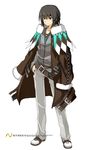  armcho belt black_hair full_body headband male_focus solo standing trickster 