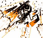  asgr bad_id bad_pixiv_id bullet gun machine_gun monochrome orange_(color) original rifle shell_casing solo weapon 