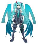  bad_id bad_pixiv_id fujii_toshiaki green_eyes green_hair hatsune_miku long_hair necktie solo spring_onion twintails very_long_hair vocaloid 