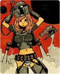  boba_fett boba_fett_(cosplay) cosplay helmet jetpack kita_koutarou long_hair lowres mandalorian midriff panties pink_hair science_fiction solo space_craft star_wars underwear 