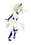  copyright_request green_eyes green_hair solo thighhighs wings yakisake 