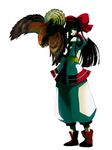  bird bird_on_hand bow long_hair mamahaha nakoruru red_bow ribbon samurai_spirits solo yakisake 