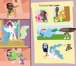  applejack deus_ex friendship_is_magic jc_denton my_little_pony pinkie_pie princess_celestia rainbow_dash spike 