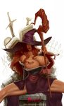  1girl areolae breasts breasts_outside brown_hair dragon&#039;s_crown dragon's_crown female hat huge_breasts long_hair looking_at_viewer nipples niveus-diabolus parted_lips sitting solo sorceress sorceress_(dragon's_crown) spread_legs white-devil 