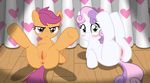  anus blush clitoris cub duo equine female feral friendship_is_magic hair horn horse mammal mane my_little_pony pegasus pony presenting pussy scootaloo scootaloo_(mlp) sweetie_belle sweetie_belle_(mlp) unicorn wings young zed001 