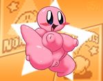  big_breasts blush breasts female kirby kirby_(series) lifting_leg nintendo nipples nude open_mouth pussy rule_63 short_stack solo thewill video_games voluptuous wide_hips 