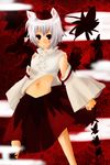  animal_ears bad_id bad_pixiv_id bare_shoulders detached_sleeves hat inubashiri_momiji red_eyes silver_hair skirt solo tokin_hat touhou tsukikusa wolf_ears 