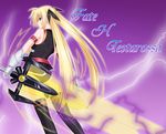  amicis bardiche blonde_hair energy_sword fate_testarossa gauntlets gloves long_hair lyrical_nanoha mahou_shoujo_lyrical_nanoha_strikers red_eyes solo sword thighhighs twintails very_long_hair weapon 