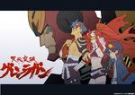  gainax kamina mecha simon tengen_toppa_gurren-lagann tengen_toppa_gurren_lagann yoko_littner yoko_ritona 