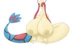  absurd_res angelthecatgirl anthro big_breasts breasts female hi_res huge_breasts milotic nintendo nipples pok&#233;mon pokemon red_eyes solo video_games 