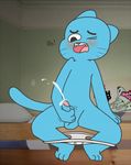  balls bed briefs cum cumshot gumball_watterson male masturbation orgasm penis pillow solo the_amazing_world_of_gumball underwear young 