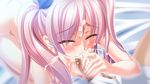  bishop bishop_(company) cum cum_in_mouth eyes_closed fellatio oral penis pink_hair shirikon_magic_umareru_mae_kara_anata_senyou twintails 