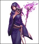  dfo dnf dungeon_and_fighter dungeon_and_fighterdungeon_fighter_online female fire flames isadora isadora_(dungeon_and_fighter) mask purple_hair scepter skull 