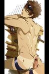  2boys brown_hair cum cum_in_ass cum_in_body cum_inside multiple_boys open_mouth penis resfrio sex speedo swim_briefs yaoi 