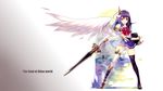  angel fixed heterochromia hirano_katsuyuki pantsu seifuku sword thighhighs valis_kokkyou_keibitai wings 