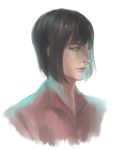  alternate_hairstyle bad_id bad_pixiv_id bangs black_hair bob_cut eyelashes fate/zero fate_(series) k-rei male_focus older realistic solo upper_body waver_velvet white_background 