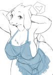  &lt;3 anthro apron bovid breasts caprine clothing female goat horn looking_at_viewer magiace mammal nipples pussy solo toriel translucent transparent_clothing undertale video_games voluptuous 