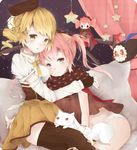  charlotte_(mahou_shoujo_madoka_magica) kyuubee mahou_shoujo_madoka_magica pantsu tagme thighhighs tomoe_mami 