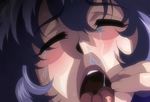  animated animated_gif bukkake censored cum cum_explosion cum_in_mouth cum_on_hair ejaculation eyes_closed facial kangoku_senkan lowres murakami_teruaki penis rieri_bishop 