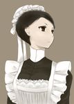  adele_(emma) aoyahh apron brown_eyes brown_hair hair_up high_collar maid maid_headdress solo victorian victorian_maid victorian_romance_emma 