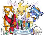  blue_eyes blush bullet_bill cake canine contribution daigaijin digimon dildo feline female food fox hair happy krystal kung_fu_panda mammal master_tigress nintendo renamon sex_toy smile star_fox tiger video_games 