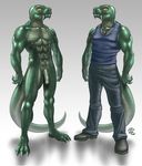  abs biceps clothing fangs invalid_tag male model_sheet muscles necklace nude pants pecs penis reptile scalie shirt shoes 