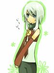  androgynous bad_id bad_pixiv_id blue_eyes copyright_request detached_sleeves short_hair solo white_hair yoshitomo_(koucha) 