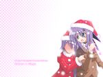  :o blush bobblehat breath christmas full-face_blush fur_trim ginga_nakajima hat long_sleeves lyrical_nanoha mahou_shoujo_lyrical_nanoha_strikers military military_uniform multiple_girls namuru parted_lips pom_pom_(clothes) santa_costume santa_hat siblings simple_background sisters subaru_nakajima tsab_ground_military_uniform uniform upper_body white_background 