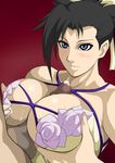 1girl bakuretsu_tenshi blush breasts censored cleavage lime_(purple_haze) paizuri penis purple_haze sei swimsuit 