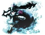  happy heart itezora_konayuki katanagatari omega.ep pink_eyes snowflakes solo sword weapon 