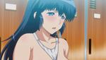  animated animated_gif blue_hair blush bouncing_breasts breasts large_breasts lowres pet_life 