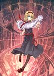  alice_margatroid asagi_(kabocha_oukoku) bad_hands bad_id bad_pixiv_id black_legwear blonde_hair blue_eyes capelet colorized dress hairband lance pantyhose polearm sash shanghai_doll shoes short_hair sketch solo touhou weapon 