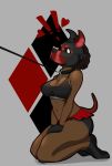  ! &lt;3 anthro breasts canine clothed clothing collar female kneeling leash legwear mammal navel petplay roleplay socks solo tyrcola 