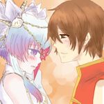  alfa_system bare_shoulders blush brown_eyes brown_hair crystal pink_eyes razalis tales_of_(series) tales_of_the_world_radiant_mythology_3 tears 