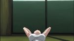  animated animated_gif bouncing_breasts breasts character_request genderswap large_breasts lowres sakurai_tomoki sakurai_tomoko situp sora_no_otoshimono 